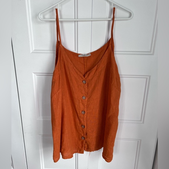 Orange Button-Down Camisole - Picture 5 of 10